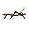 Mikael - Wicker Like Chaise Lounge With Cushion For Outdoor Relaxation - Dark Brown - Image 9