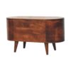 Rounded Lid Up Blanket Box - Walnut - Image 3