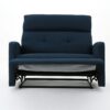 Alma - Contemporary Upholstered Loveseat Recliner - Navy Blue - Image 11