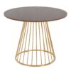 Canary Cosmo - Contemporary Dining Table - Gold / Walnut - Image 2