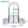 Metal Garden Arch With Gate Wide High Climbing Plants Support Rose Arch Outdoor - Black - Image 5