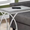 Accent Table, C - Shaped, Modern - Gray - Image 2