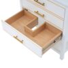 Modern Bathroom Vanity Cabinet, Combo With Open Storage, Two Drawers - White - Image 16