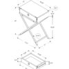 Accent Side Table, Storage Drawer - Taupe - Image 7