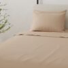 4 Piece California King Brushed Microfiber Hypoallergenic Sheet Set - Khaki - Image 4