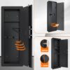 Wall Gun Safe, Gun Safes For Home, Gun Safes & Cabinets, Wall Safes Between The Studs, Quick Access Rifle Safe With Removable Shelf And Digital Keypad - Black - Image 5
