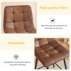 Techno Fabric Bar Chair (Set of 2) Comfortable - Brown / Black - Image 8