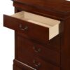 4 Drawer Chest Traditional Style - Cherry - Image 6