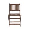3 Piece Acacia Bistro Set, Folding Patio Furniture For Garden Backyard Balcony Porch With 1 Coffee Table And 2 Foldable Chairs - Natural Stained - Image 17