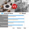 59.05" Modern Artificial Stone Round Carbon Steel Base Dining Table, Black Artificial Stone Turntable - White - Image 5