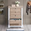 Autumn - 5 Drawer Chest With Interlock Drawer Feature Drawer Slide And Interlock Pre-Assembly, Drawer Chest For Closet Tall Dressers For Bedroom Clothes Organizer Tool Easy Assembly - White Oak - Image 3