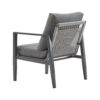 Modern Aluminum Lounge Chair Set With Rope Accents And Cushions For Indoor / Outdoor Spaces - Gray - Image 6