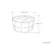 Connor - Round Coffee Table Pouf - Distressed Brown - Image 8