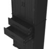 Storage Cabinet With Multi Functional Storage Space, 2 Drawers, Adjustable Shelf - Black - Image 19