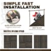 Interlocking Deck Tiles Striped Pattern - Dark Brown - Image 10