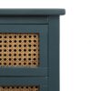 2 Drawer Side Table - Natural Rattan - End Table - Suitable For Bedroom, Living Room, Or Study - Green - Image 23