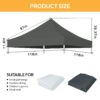 10 0 Ft Canopy Replacement Top With 4 Pack Weight Bags Pop Up Tent Cover Only Frame Not Included - Gray - Image 5