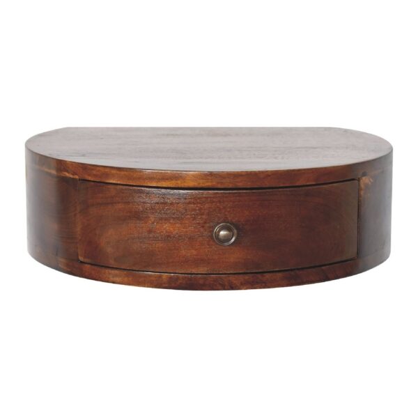 Lunar - 1 Drawer Floating Nightstand - Chestnut