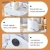 Elegant Cylindrical Table With Patterned Design For Versatile Use - White - Image 8