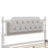 Full Size Traditional Style Solid Bed Frame With Upholstered Tufted Headboard, No Box Spring Needed - Antique White - Image 8
