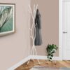 Coat Rack, Hall Tree, Free Standing, 11 Hooks, Entryway, Contemporary & Modern - White - Image 3