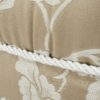 Yolanda - Floral Round Upholstered Accent Ottoman - Champagne Beige / Ivory - Image 5
