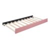Upholstered Daybed With Trundle Twin Size Sofa Bed Frame No Box Spring Needed, Linen - Pink - Image 10