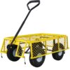 Heavy Duty Steel Garden Cart With Mesh Sides 550 Lb Capacity - Yellow - Image 6