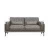 Onyx - Leather Loveseat - Gray - Image 2