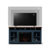 Nantucket - Fireplace TV Stand Console For TVs Up To 85" - Blue Denim / Whiskey - Image 10
