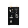 Modern Painted Cabinet With Glass Doors And Drawer - Black - Image 14