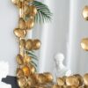 Full Length Mirror With en Leaf Accents, Floor Miiror For Living Room Bedroom - Gold - Image 7