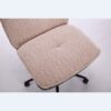 Oversize Seat Cirss Cross Chair With Wheels, Elegant Design Computer Chair, Adjustable Height 360 Degree Rolling Swivel Home Office Chair For Small Space, Dressing Room, Living Room - Pink / Gray - Image 9