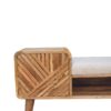 Boucle Carved Telephone Table - Oak - Image 5