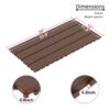 2Ft Patio Deck Tiles, Diy Module Interlocking Decking Tiles Floor Tile, Infinityluxe Flooring - Red / Brown - Image 3