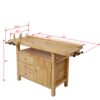 Wood Workbench For Garage Workshop And Home - Natural - Image 16