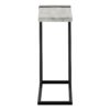 Accent Table, C - Shaped, Contemporary Convenient Design - Gray - Image 3