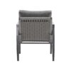Modern Aluminum Lounge Chair Set With Rope Accents And Cushions For Indoor / Outdoor Spaces - Gray - Image 8
