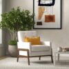 Cole - Comfortable Lounge Chair - Beige - Image 11