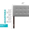 Twin Stylish Adjustable Headboard - Light Gray - Image 5