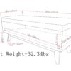 Owen - Small Rectangular Storage Ottoman - Distressed Black - Image 9