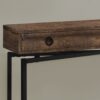 Accent Console Table For Entryway, Storage Drawer, Contemporary & Modern - Brown - Image 2
