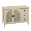 Rattan 2 Door 3 Drawer Cabinet, Suitable For Bedroom - Natural - Image 9