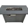 Propane Outdoor Fire Pit Table With Lid - Gray - Image 5