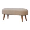 Boucle Hallway Bench - Cream - Image 2