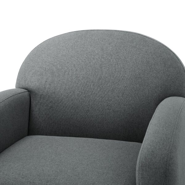 Eddie - Swivel Chair With Durable Hemp Like Fabric And 360 Degree Swivel - Gray