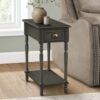 Accent Table, 2 Tier, Storage Drawer, Traditional - Green - Image 3