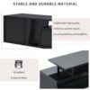 Modern, Minimalist Rectangle Extendable TV Stand, TV Cabinet With 2 Drawers And 1 Cabinet For Living Room, Up To 100" - Black - Image 8