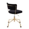 Tania - Contemporary Task Chair - Gold / Black - Image 3