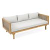 Claremont - 3 Seater Daybed With Rattan Arms - Light Gray - Image 5